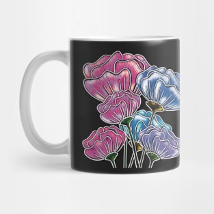 Stained Glass Bouquet, Magenta, Purple and Blue Mug